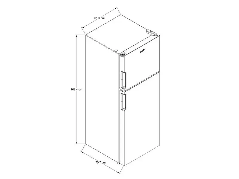 Refrigerador con decorado 13 pies cúbicos Top Mount 2 puertas Gris — Refrigerador con decorado 13 pies cúbicos Top Mount 2 puertas Gris