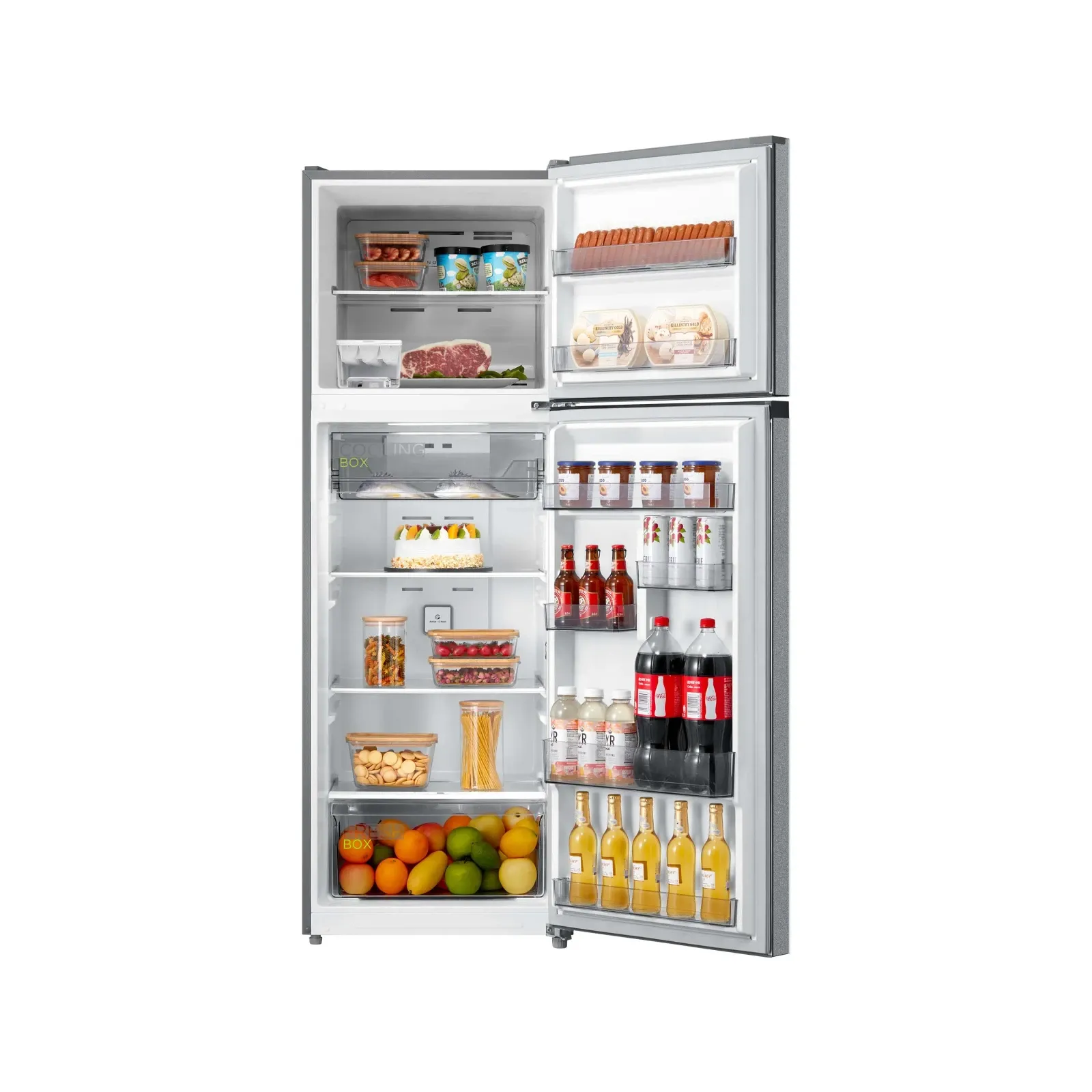 Refrigerador Top Mount Inverter Quattro Lake Silver 12 Pies Cúbicos — Refrigerador Top Mount Inverter Quattro Lake Silver 12 Pies Cúbicos